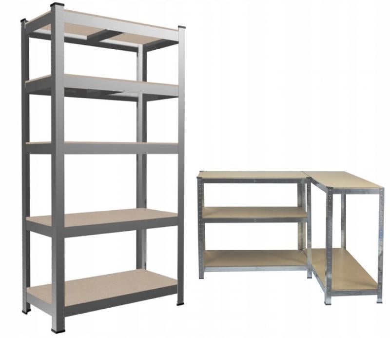 Стеллаж металлический 180x90x40 см 2 секции/10 полок/оцинкованный (31435926)