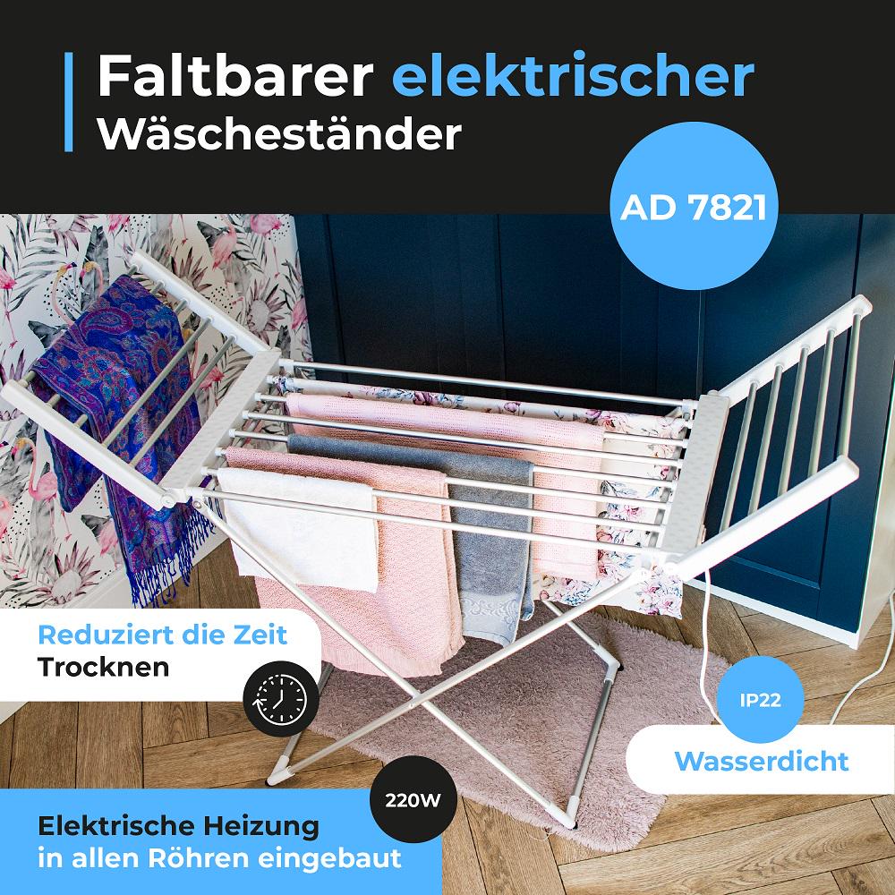 Сушарка для одягу Adler AD 7821е лектрична (30291399) - фото 9 Сушарка для одягу Adler AD 7821е лектрична (30291399) - фото 9