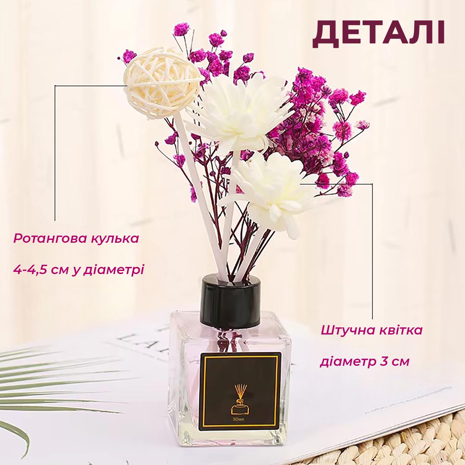 Аромадиффузор для дома Univerza Lemon с ротанговым шариком и цветком (160_1_0_3B) - фото 3