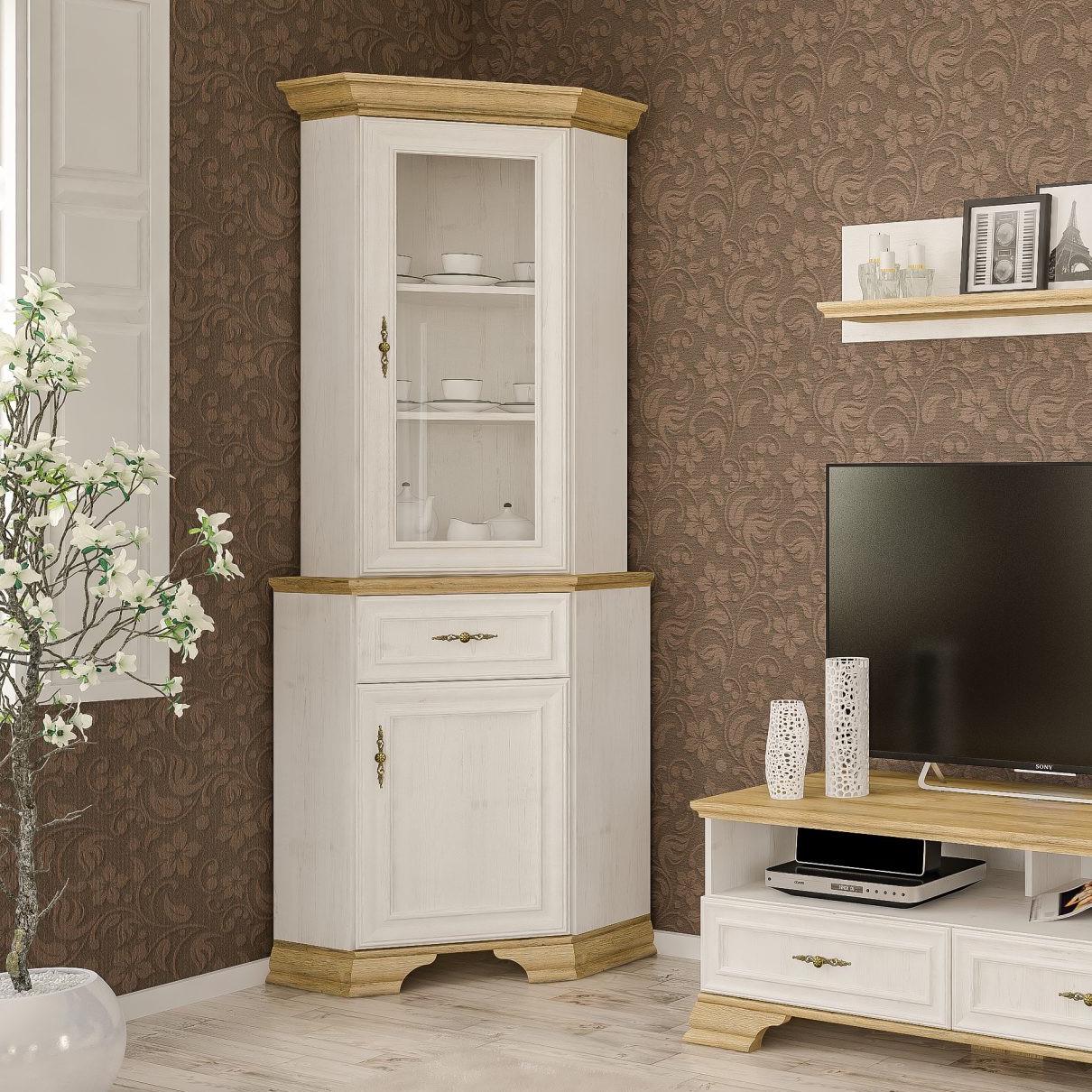 Комод куговый и надстройка Mebel Service Ирис 59х26,2х197,6 см Андерсон пайн (31289576)