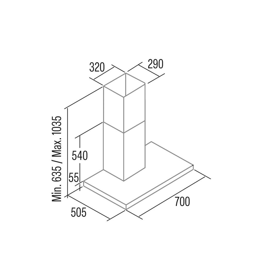 Вытяжка Т-образная Cata Legend 700X 70 см 1065 м³/ч Нержавеющая сталь (02021306) - фото 2 Вытяжка Т-образная Cata Legend 700X 70 см 1065 м³/ч Нержавеющая сталь (02021306) - фото 2