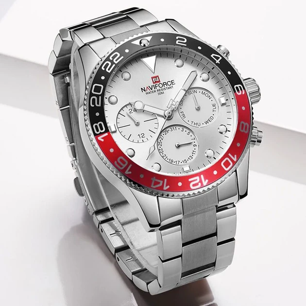 Годинник наручний стильний NaviForce 9147 S-W Stainless Steel (2595136899)