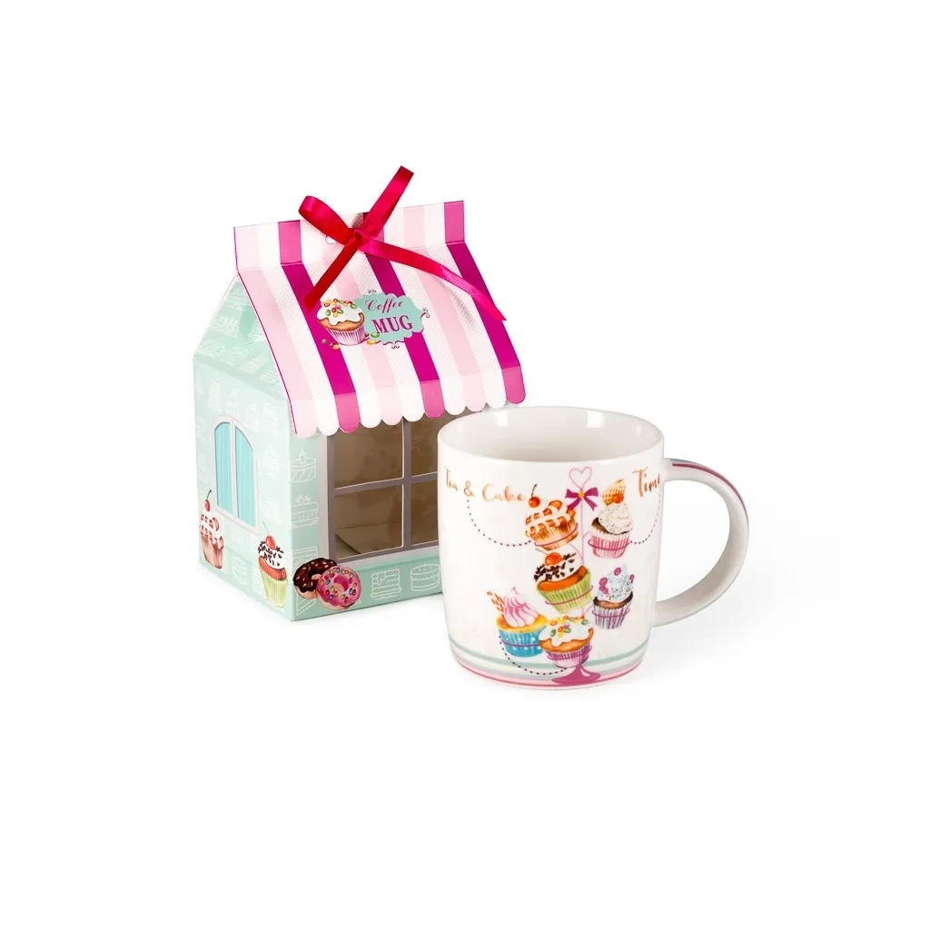 Чашка керамічна Fissman з порцеляни 13х9х9,3 см 350 мл (14064) - фото 5 Чашка керамічна Fissman з порцеляни 13х9х9,3 см 350 мл (14064) - фото 5