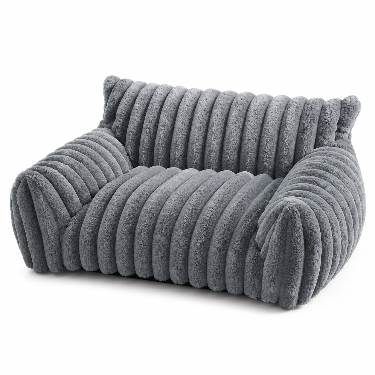 Диван-лежак для домашніх тварин RIAS YD-100 з бортиками 75x50x20 см M Grey (3_08468)