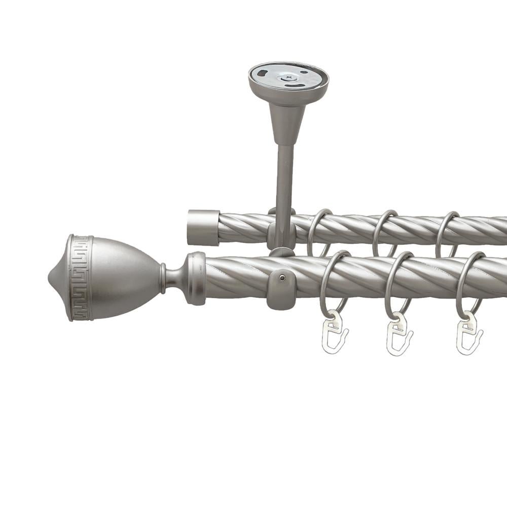 Карниз для штор Orvit Афина двухрядный скрученный 300 см Сатин (00-00024181)