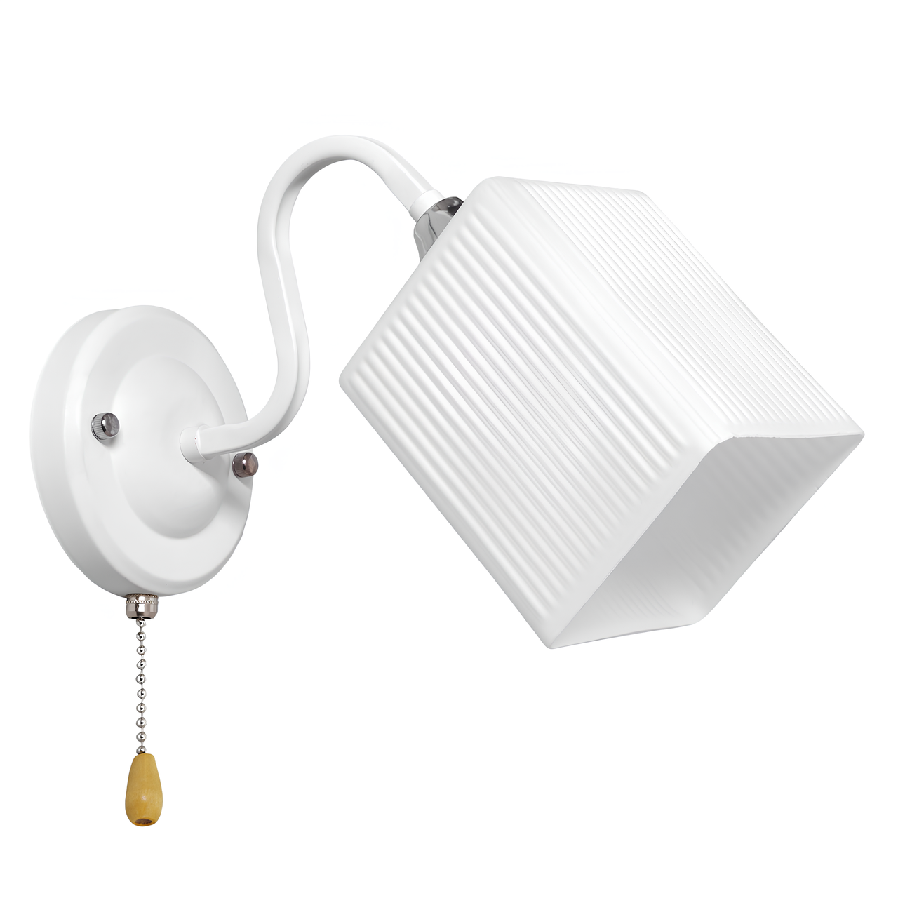 Бра Svet со стеклянным плафоном на одну лампу Е27 Белый (SR-N4069/1W WT+CR) Бра Svet со стеклянным плафоном на одну лампу Е27 Белый (SR-N4069/1W WT+CR)