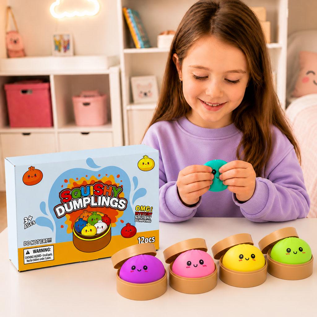 ᐉ Сквіш BUN Squishy Dumpling Пельмень 8,5 см 1 шт. в асортименті