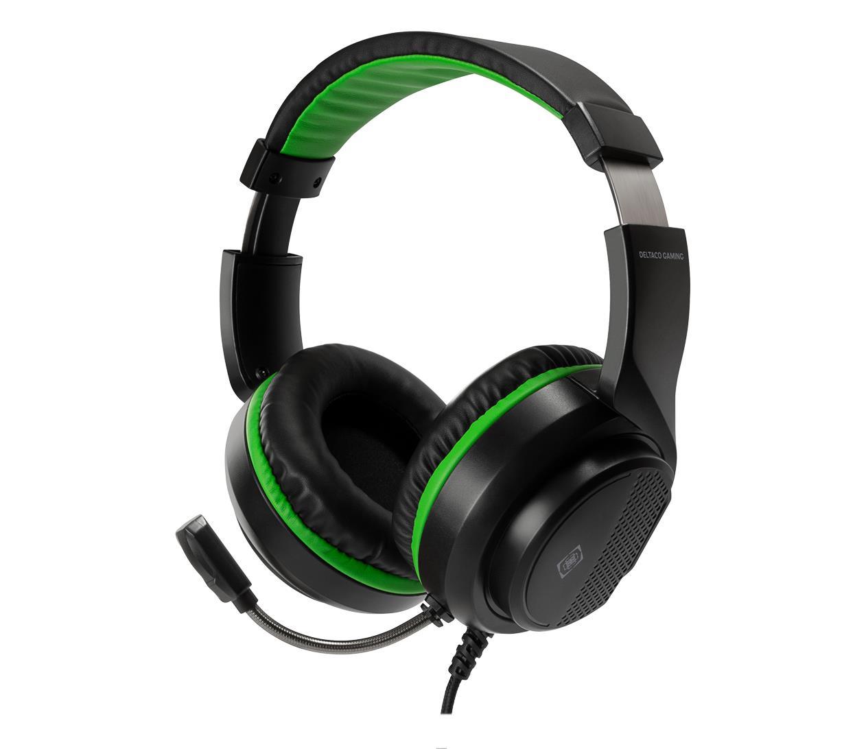 Навушники з мікрофоном Deltaco GAM-128 Black (529425)