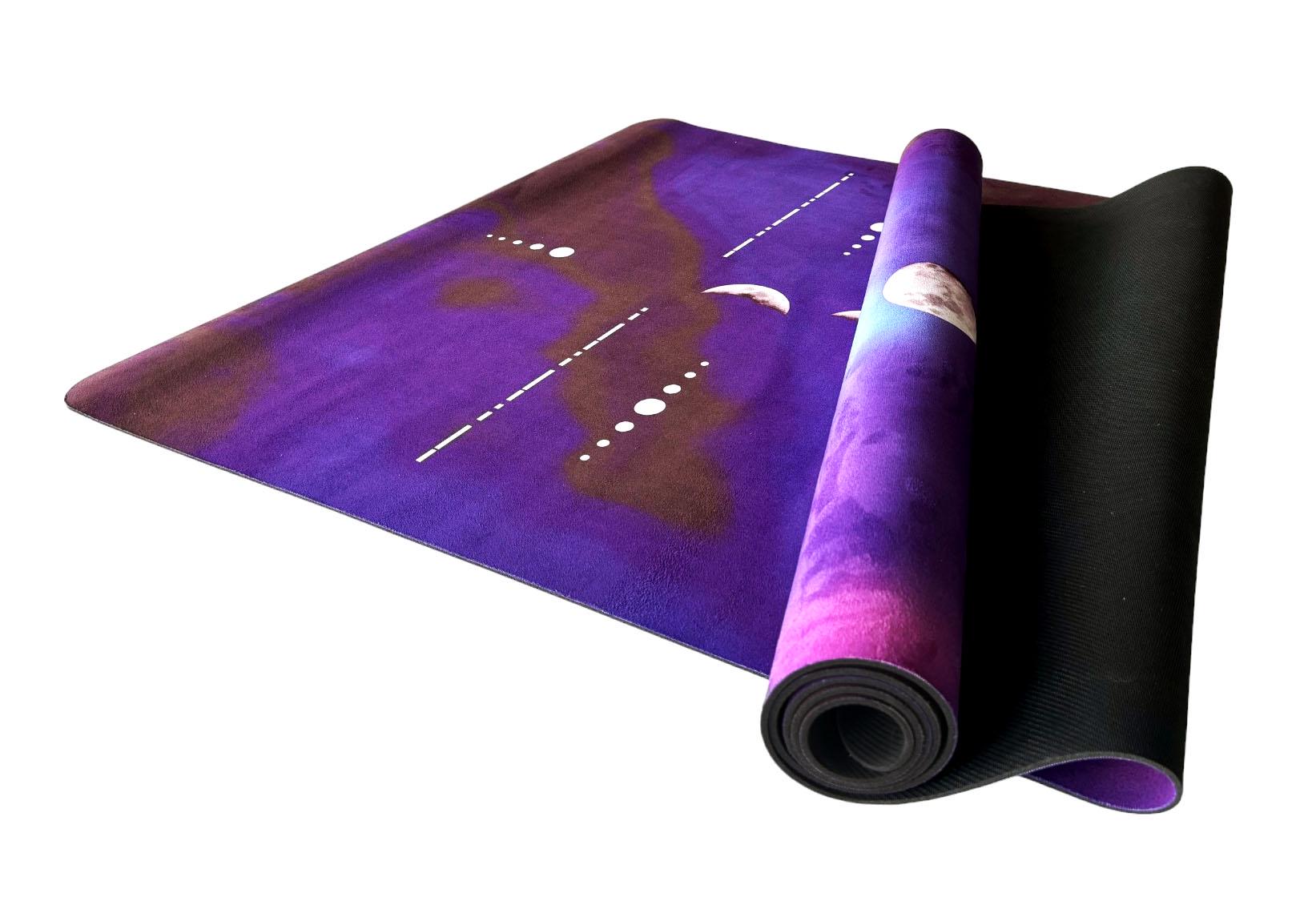 Коврик для йоги EasyFit Moon замша/каучук 3 мм Фиолетовый (EF-1926-1) - фото 3 Коврик для йоги EasyFit Moon замша/каучук 3 мм Фиолетовый (EF-1926-1) - фото 3