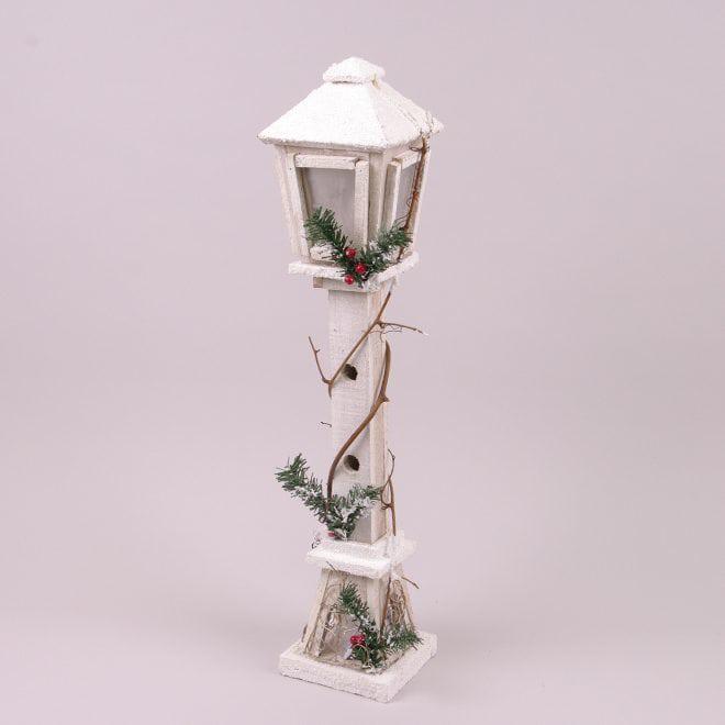 Деревянный фонарь с LED-подсветкой Flora (26619)