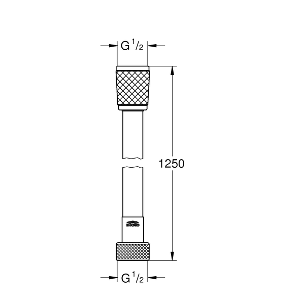 Шланг для душу Grohe RELEXA FLEX 45971001 силіконовий 1250 мм Хром (112048) - фото 2