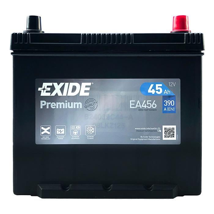 Аккумулятор автомобильный EXIDE Premium EA456 EN 6СТ-45Ah АзЕ ASIA 390A (4887)