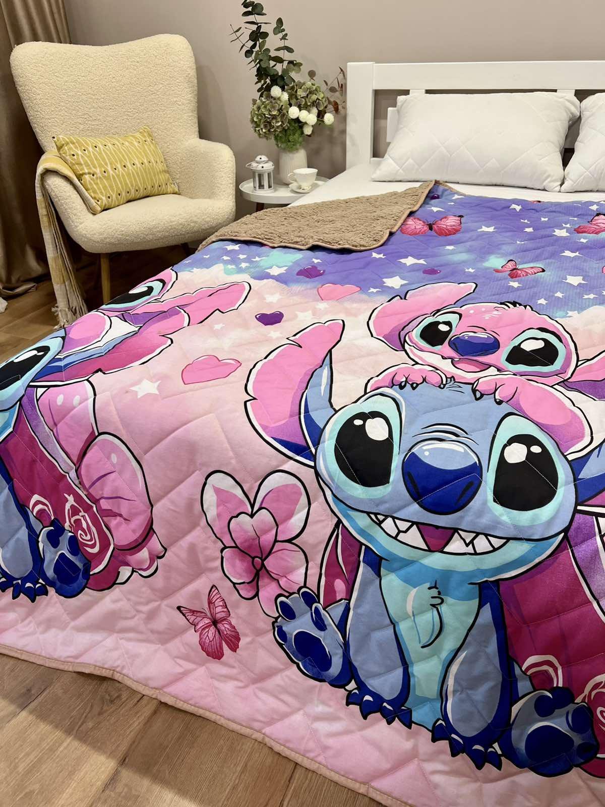 Одеяло-покрывало детское Стич полуторное 150x210 см Розовый (29879546) Одеяло-покрывало детское Стич полуторное 150x210 см Розовый (29879546)