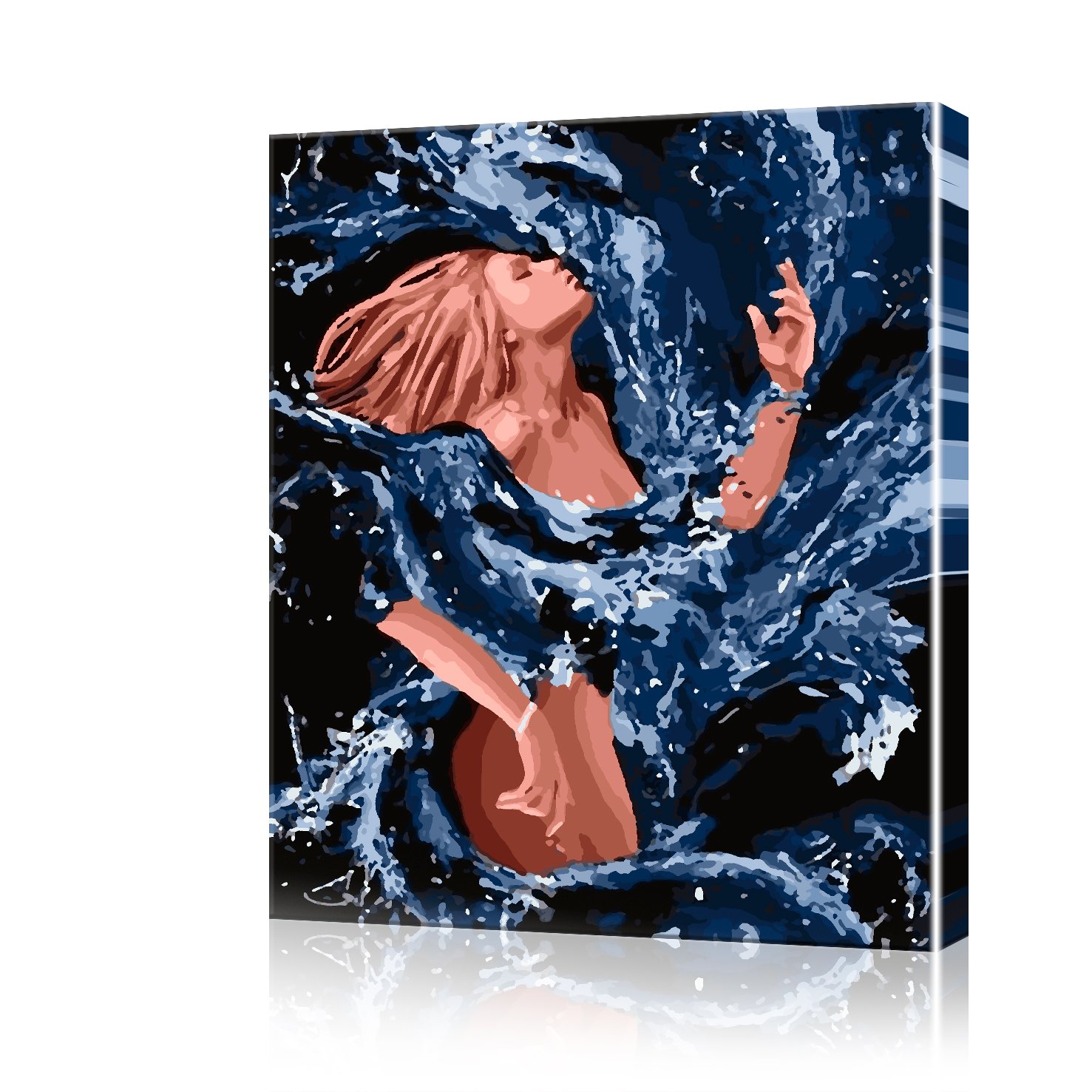 Картина по номерам ArtSale Девушка в волнах PBN0957 40х50 см