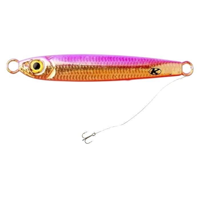 Пилькер Kalipso Saurus 320 с поводком и тройником для ловли саргана/ставриды/жере 14 г Розово-золотистый (12564873)