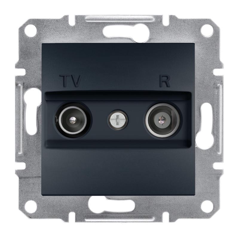 Розетка проходная Schneider Electric Asfora TV/R 8dB ABS Антрацит (EPH3300371)
