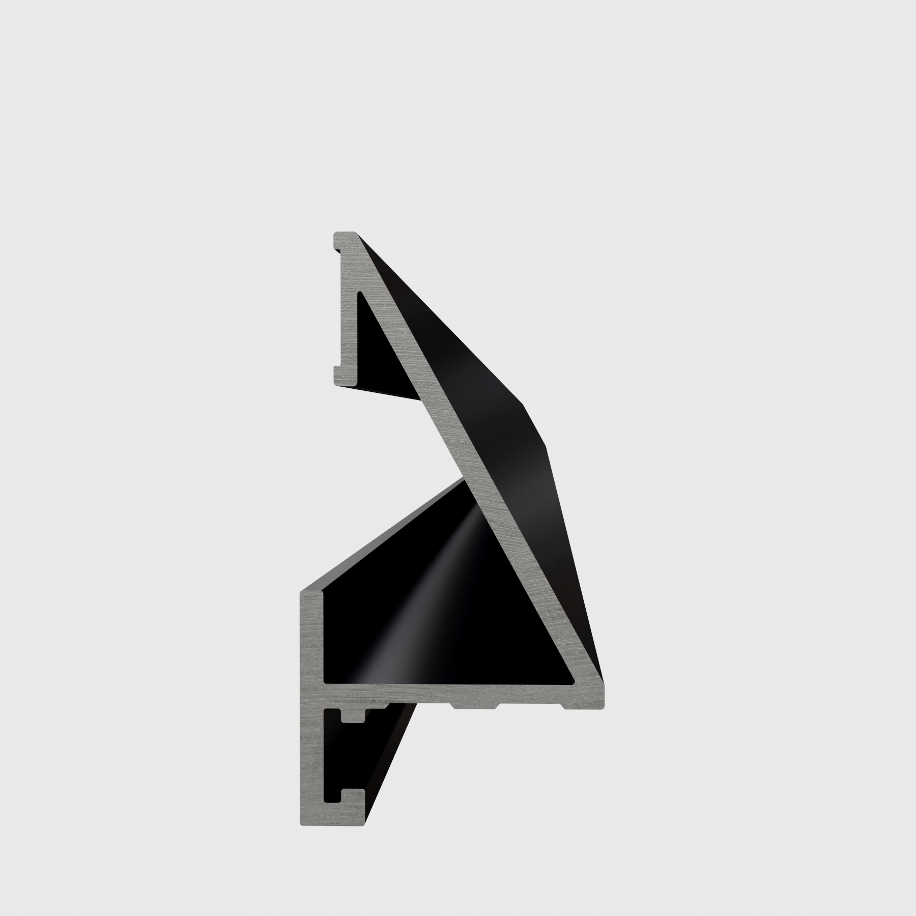 Микроплинтус алюминиевый Thinline SVM-302B 25x2600 мм Черный (25469538) - фото 8