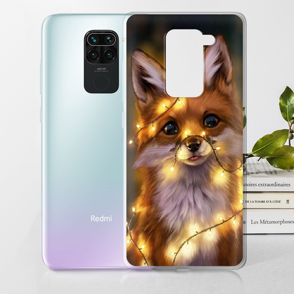 Чехол с рисунком Boxface Xiaomi Redmi Note 9 Рождественская лиса Прозрачный силикон (39801-up2399-39801) - фото 2