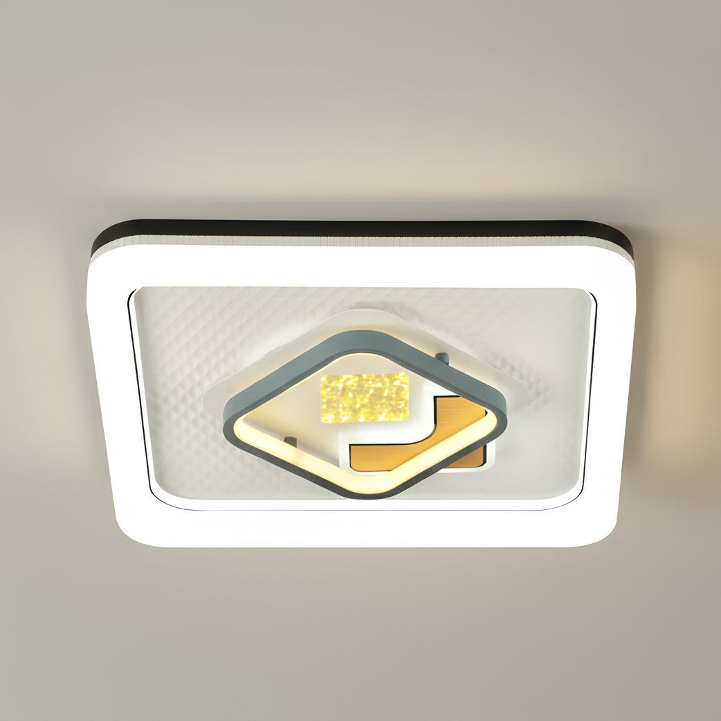 Люстра светодиодная Valeso 56W с фигурными рассеивателями 6500K Белый/Серый (H-023)