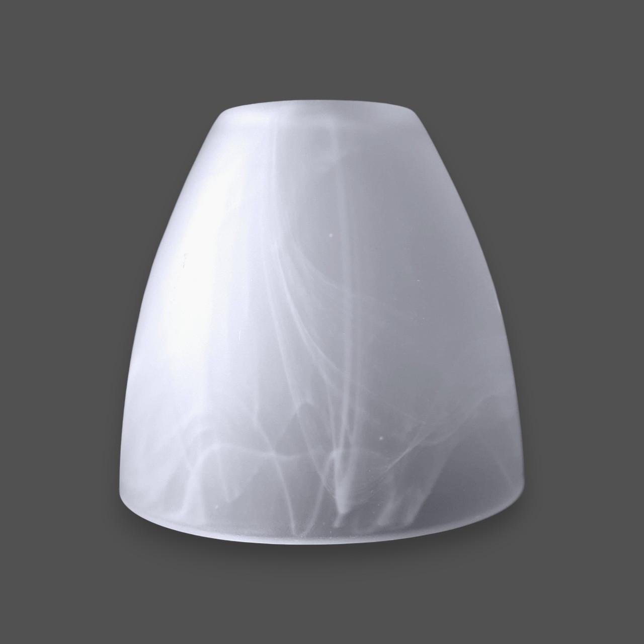 Плафон стеклянный Е27 Белый мраморный