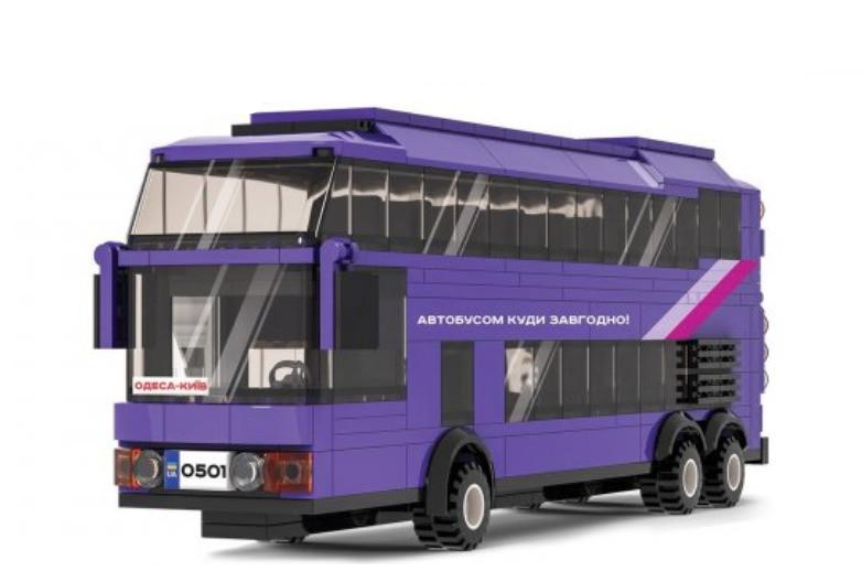 Конструктор Iblock Транспорт Туристический автобус 381 дет.