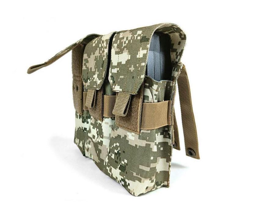 Підсумок потрійний MOLLE АК/РПК під 6 магазинів MM-14 Піксель