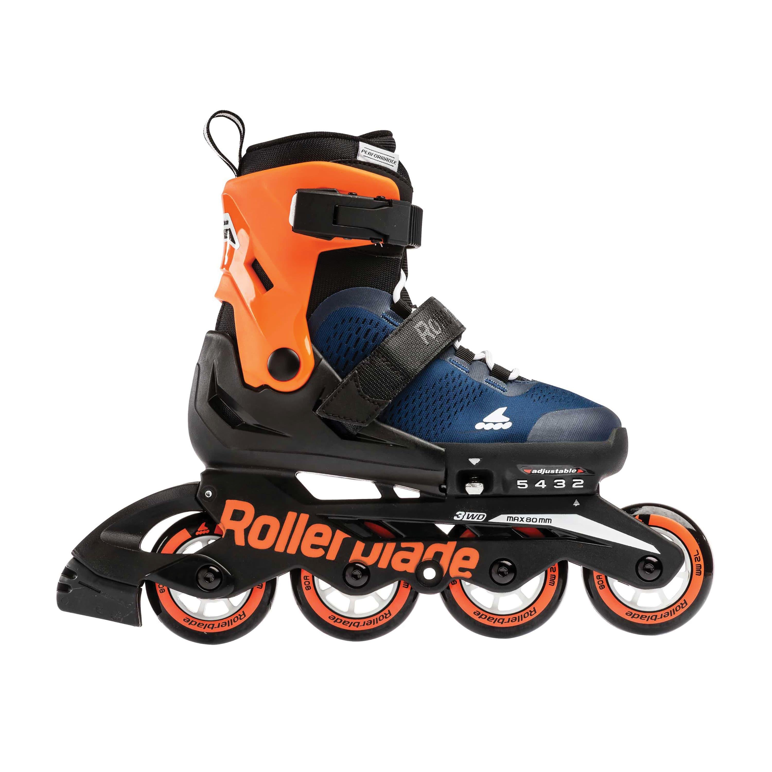 Дитячі ролики з комплектом захисту Rollerblade Microblade Combo 2021 р. 36-40.5 Чорно-помаранчевий - фото 4