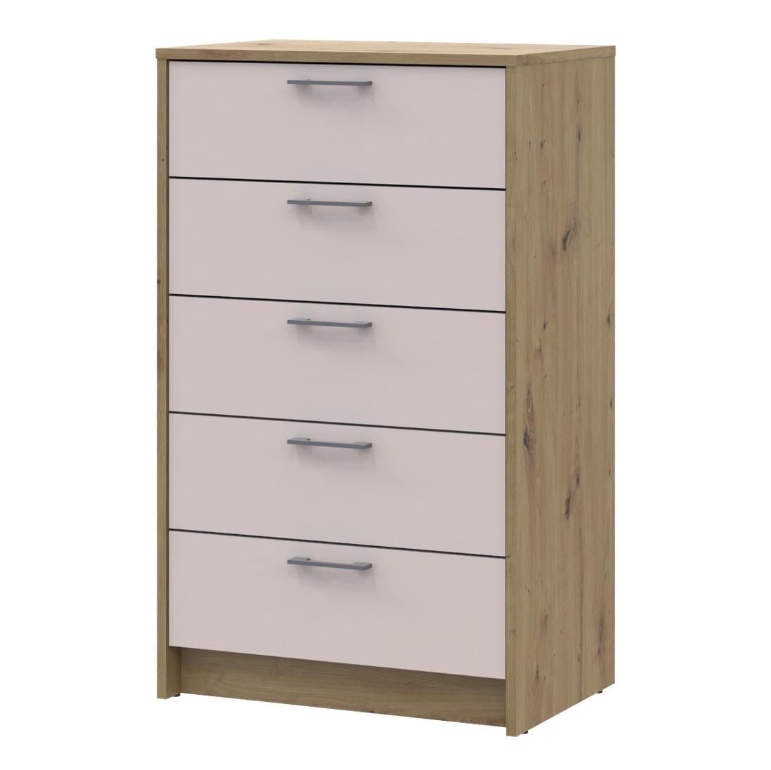 Комод Doros Ронди 5 ящиков 60х40х100 см Дуб Артизан/Кашемир (DRS-011784 41516189)