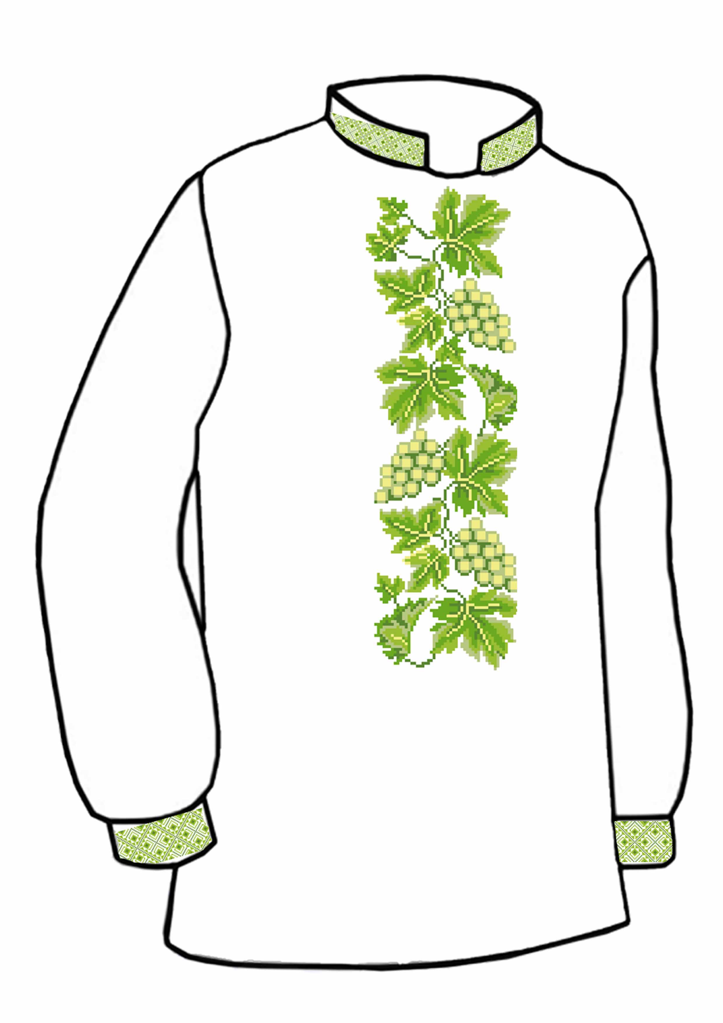 Заготовка для вишивки нитками або бісером сорочка СЧ-90 домоткане полотно Заготовка для вишивки нитками або бісером сорочка СЧ-90 домоткане полотно