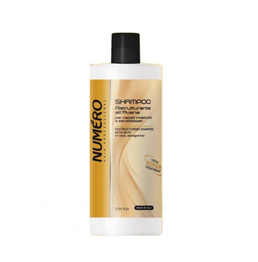 Шампунь для ослабленных и поврежденных волос Brelil Numero Hair Professional с экстрактами овса 1000 мл (36625060) Шампунь для ослабленных и поврежденных волос Brelil Numero Hair Professional с экстрактами овса 1000 мл (36625060)