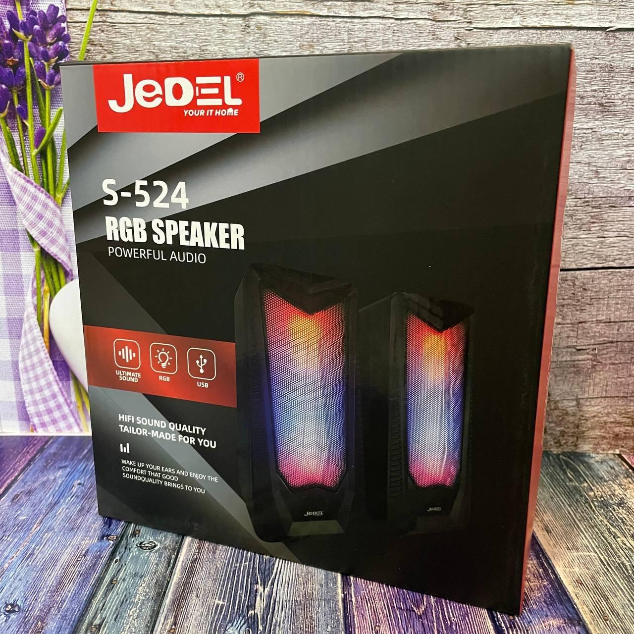 Колонки для комп'ютера Jedel S-524 з підсвічуванням RGB 6 Вт Чорний (15467104) - фото 12