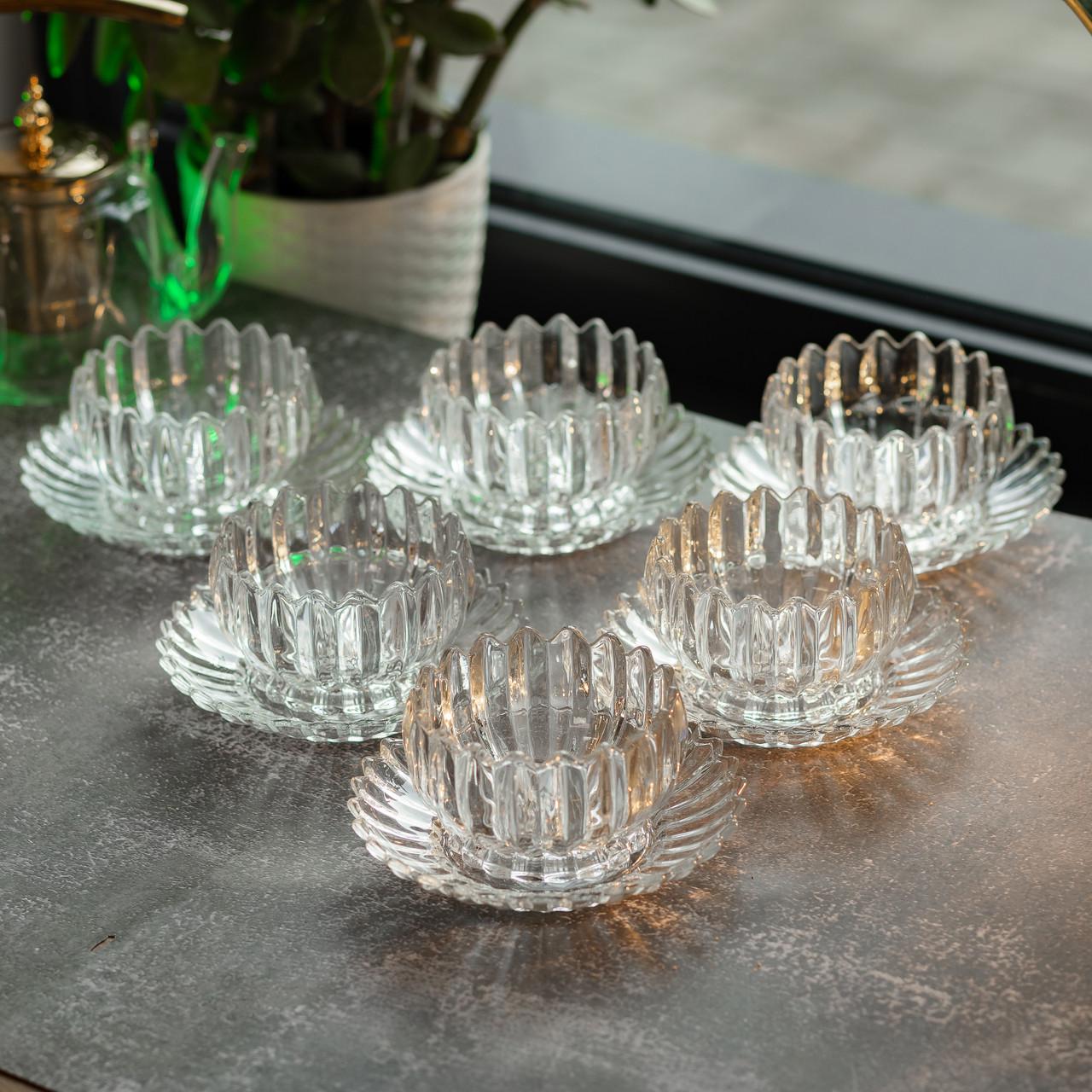 Набір піал із блюдцем для десертів HP-YH-6 зі скла 300 мл 6 шт. (A-033609) - фото 7