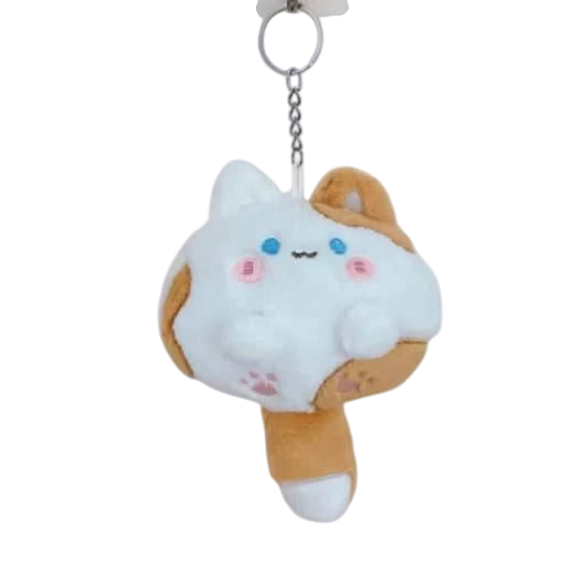 Брелок пухнастий хутряний кіт аніме дуду лялька Кавай (2635635200)