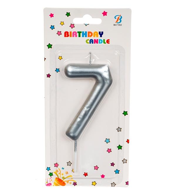 Свечи цифры в торт Silver 7 (40117)