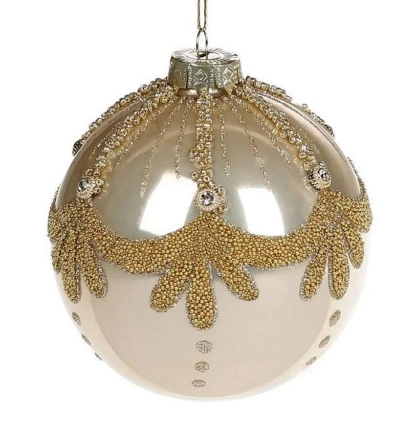 Набор шариков стеклянных 10 см 4 шт. (12902)