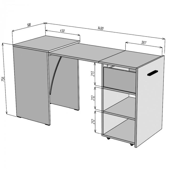 Стол-трансформер Knap Hobana Box 1 World 140х50х75 см Белый (S201010101) - фото 6 Стол-трансформер Knap Hobana Box 1 World 140х50х75 см Белый (S201010101) - фото 6
