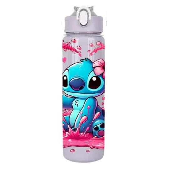 Детская бутылка для воды с трубочкой Stich 750 мл Фиолетовый (35109998)