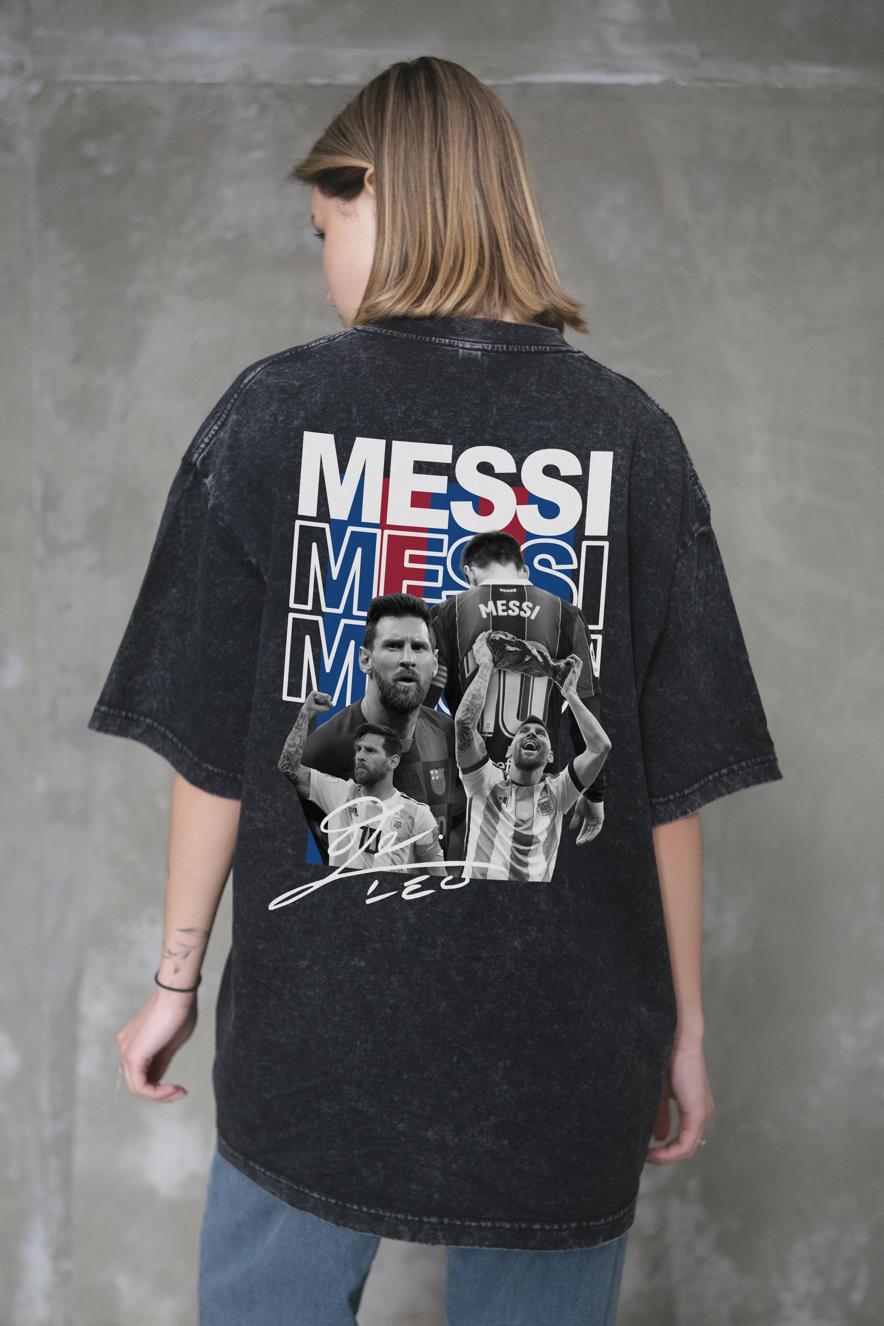 Футболка оверсайз Without Washed Messi S/M Black (S/M8056352 8056353) - фото 5