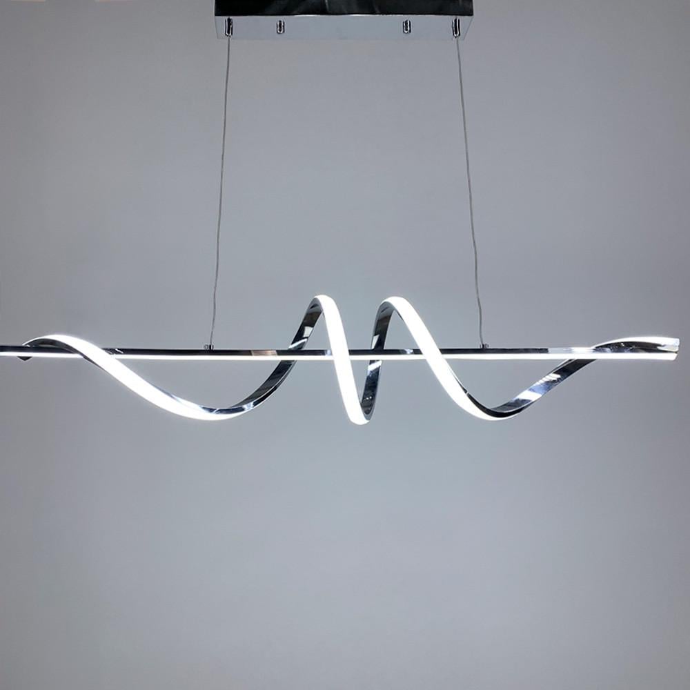 Люстра видовжена Wave 100 см Срібний (K 23-1000 CH) - фото 2