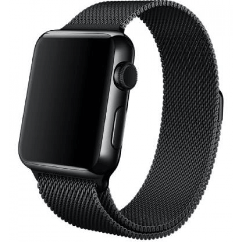 Ремінець Elite Milanese Loop Міланська петля для Apple Watch 42/44/45/49 мм S/M Black - фото 1