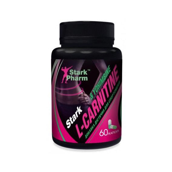 Жиросжигатель для спорта Stark Pharm L-Carnitine & Yohimbine 60 Caps Жиросжигатель для спорта Stark Pharm L-Carnitine & Yohimbine 60 Caps