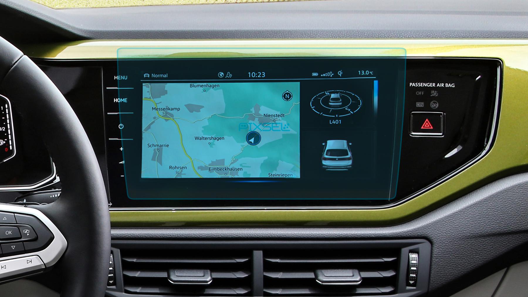 Защитное стекло Pixsel гибридное матовое на монитор Volkswagen TAIGO 11,4" 2022