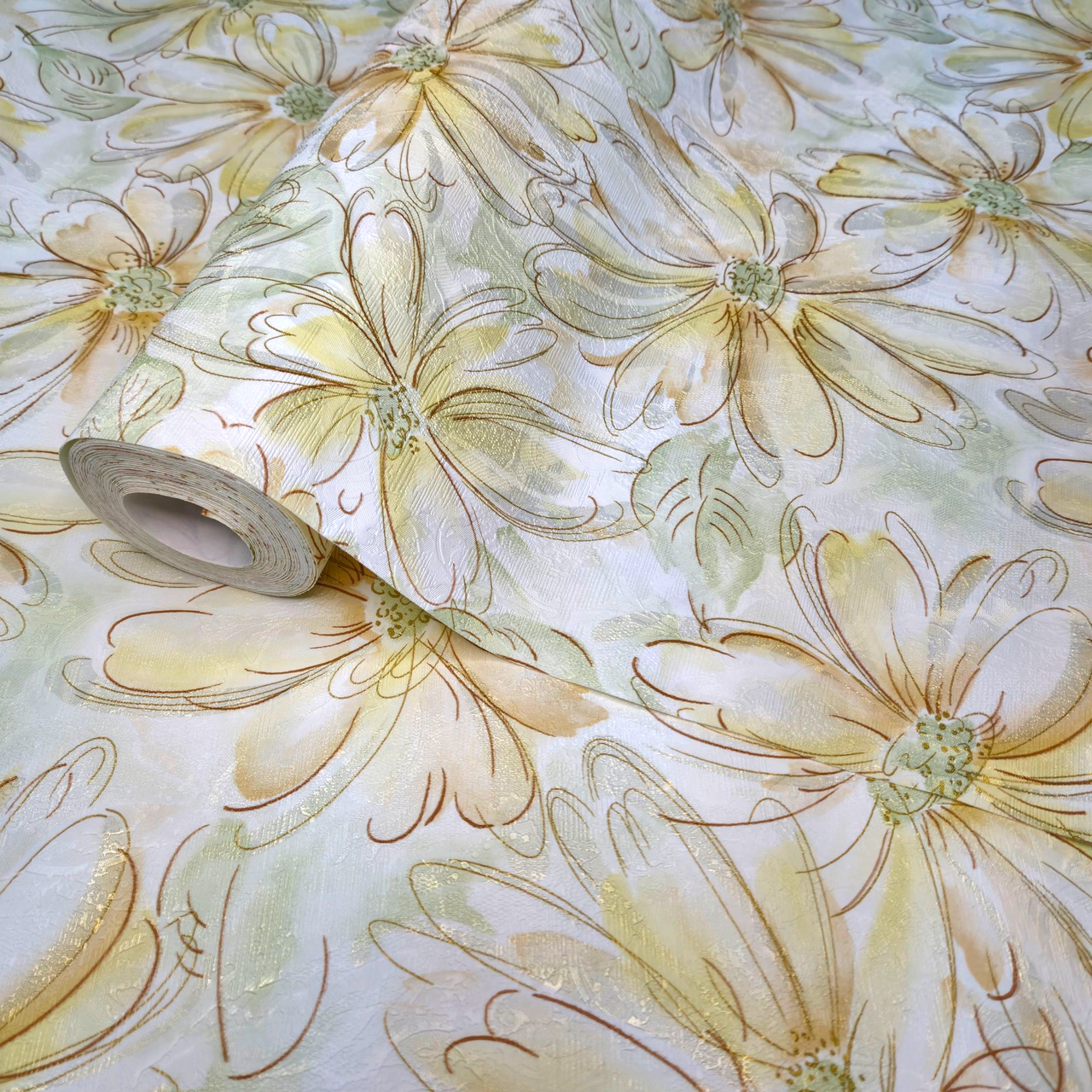 Обои виниловые Le Grand 320-05 с цветочным узором для гостиной/спальни/кухни/коридора/детской комнаты 10,05x1,06 м (2288977670)