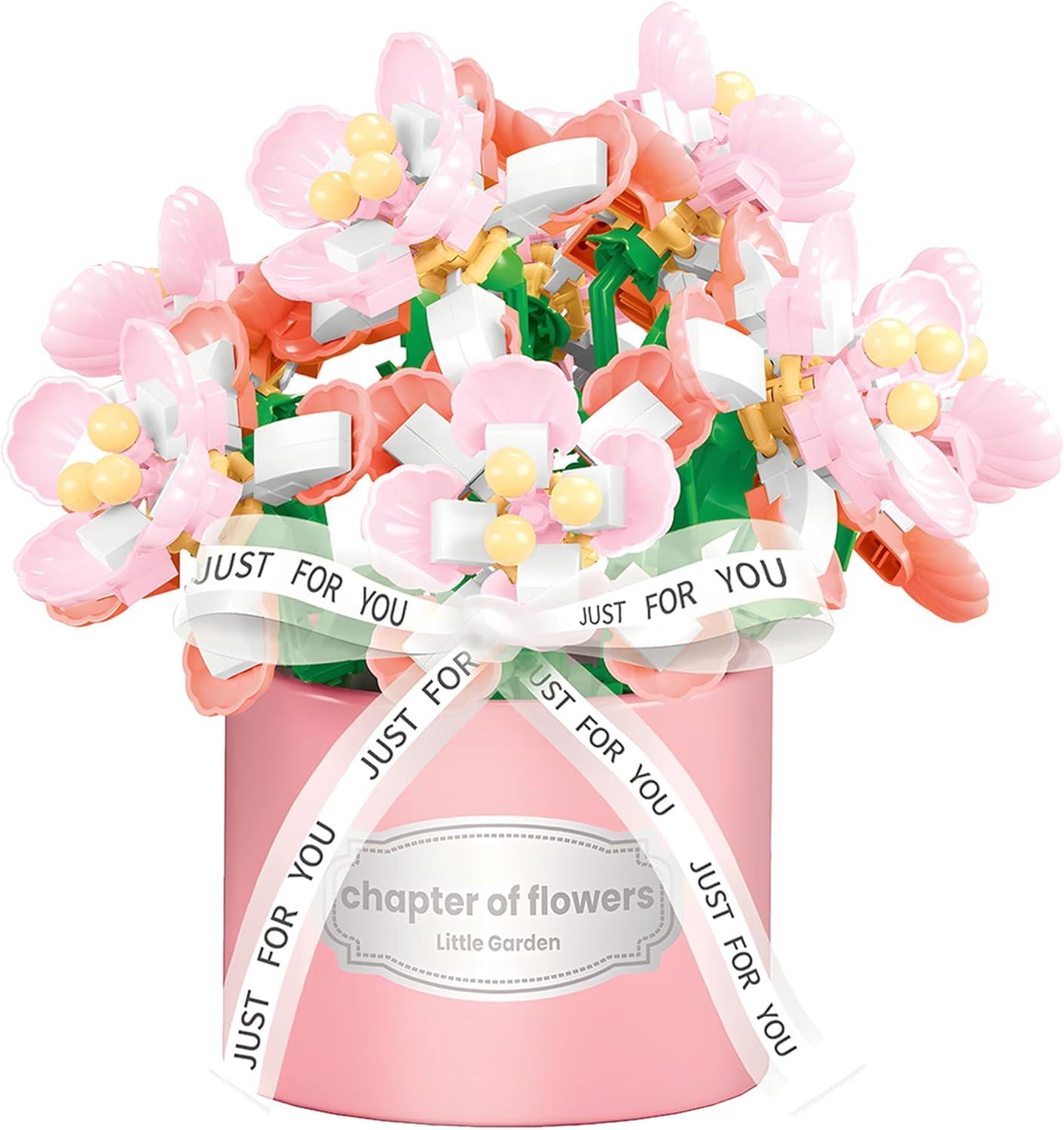 Конструктор Pink Bouquet серия Floral Luxury Розовые розы с ракушками 544 детали (2104619301) Конструктор Pink Bouquet серия Floral Luxury Розовые розы с ракушками 544 детали (2104619301)