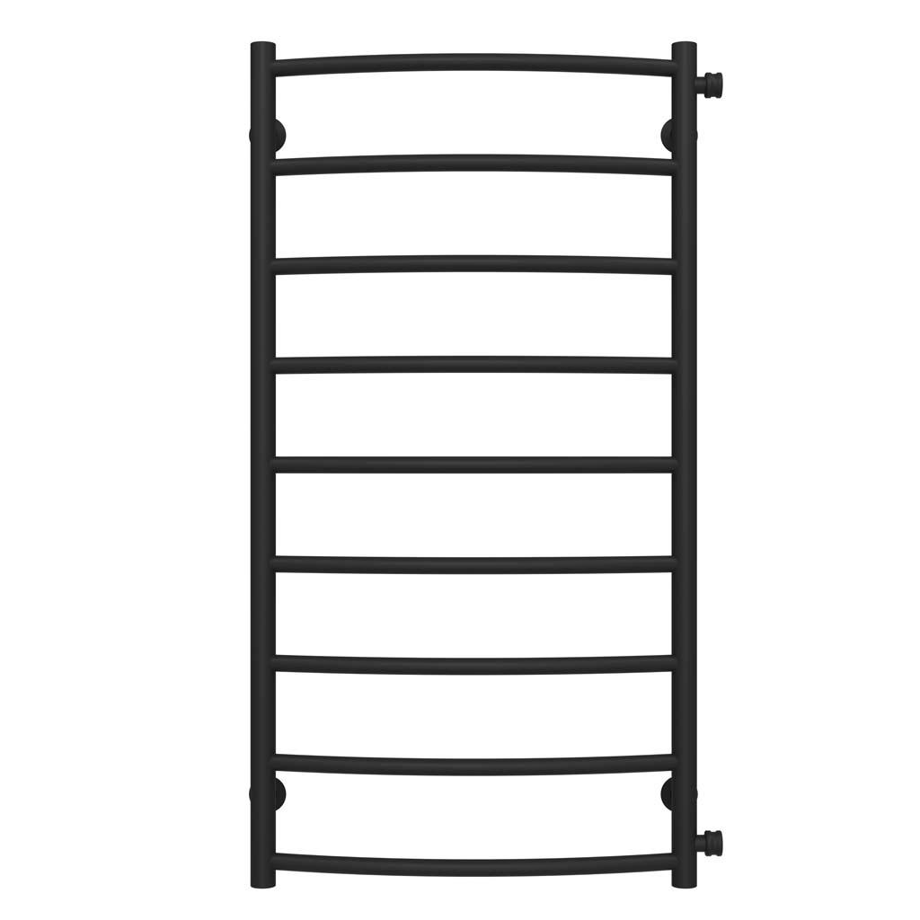 Полотенцесушитель водяной Deffi Классик П9 боковое правое подключение нержавеющая сталь 500х1000 мм Черный (C.DK.100.50.9.BC)