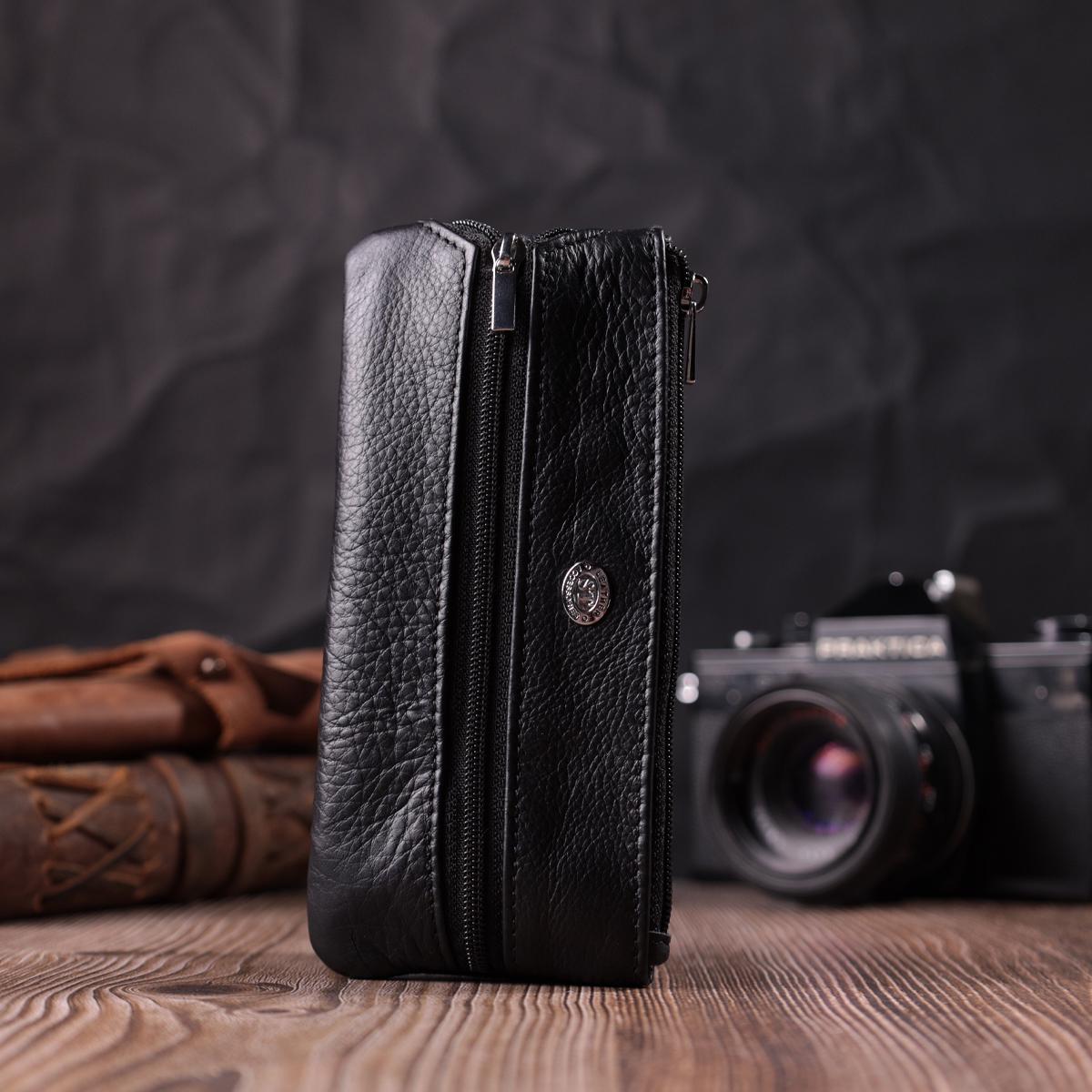 Ключниця шкіряна ST Leather 22511 Чорний - фото 6