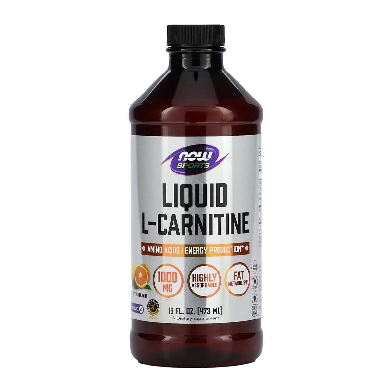 Карнитин NOW L-Carnitine Liquid 3000 мг 473 мл Цитрус (06542-01) - фото 1