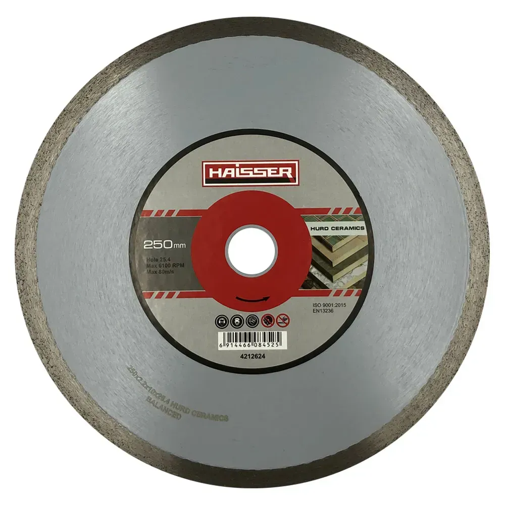 Круг алмазный Haisser Hurd ceramics для резки плитки/керамогранита/мрамора 250 мм (4212624)