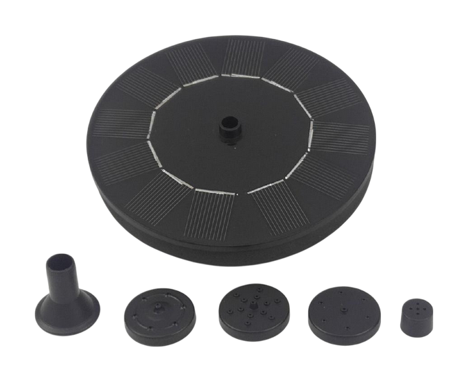 Фонтан-насос на солнечной панеле 5 насадок 130 мм (996771258)