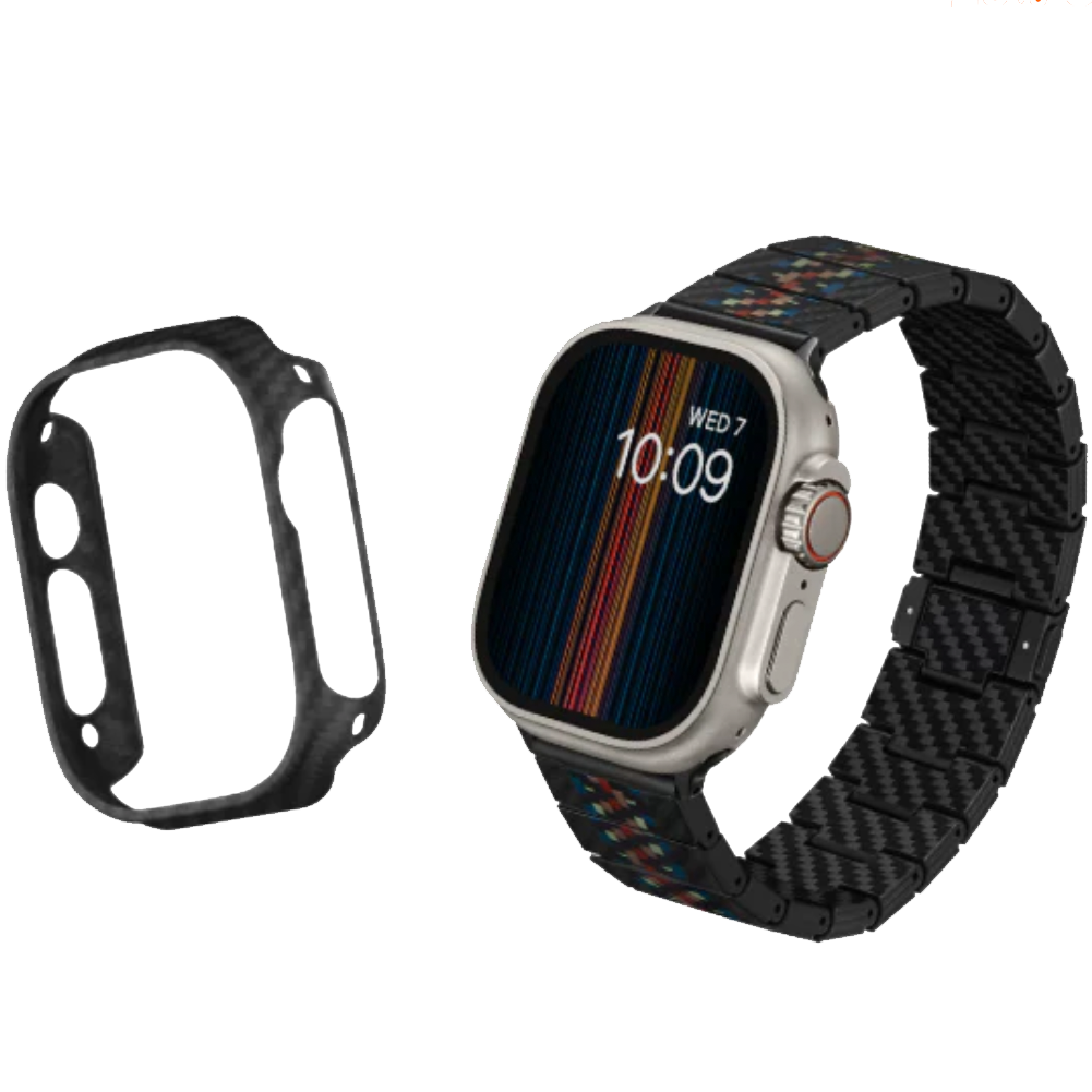 Ремінець і чохол Pitaka Carbon Fiber Watch Band for Watch 49 Rhapsody and Air Case (AWB2301/KW3001A)
